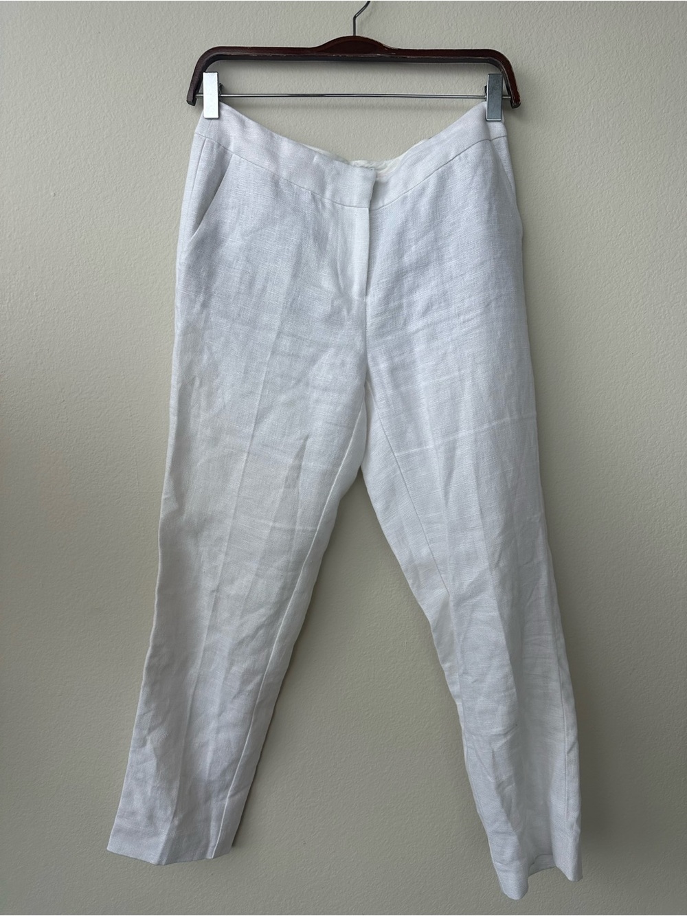 BODEN Women's Linen Sorrento Ankle Skimmer Slim Pants Women’s 4 015